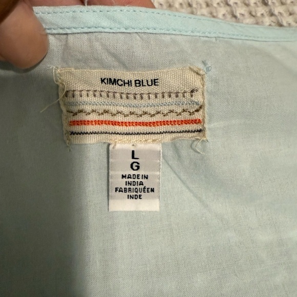 Kimchi Blue UO Blue Eyelet
Lace Long Sleeve Crop Semi
Sheer size Large - Picture 2 of 9